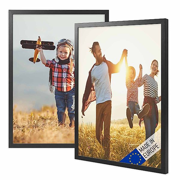 PHOTOLINI Bilderrahmen 2er Set Massivholz-Rahmen Modern günstig online kaufen