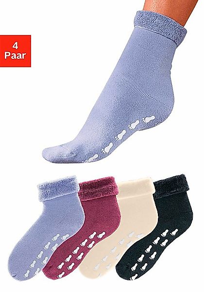 Go in ABS-Socken Packung, 4 Stk. tlg. mit Antirutschsohle und Vollfrottee günstig online kaufen