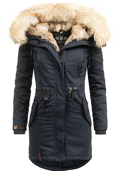 Navahoo Wintermantel "Bombii", stylischer Damen Winterparka mit Kunstfell-K günstig online kaufen