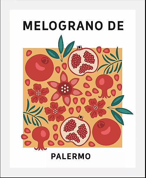 queence Bild "Palermo", Obst-Obst Bilder-Schriftzug-Kunst-Pflanzen-Pflanzen günstig online kaufen