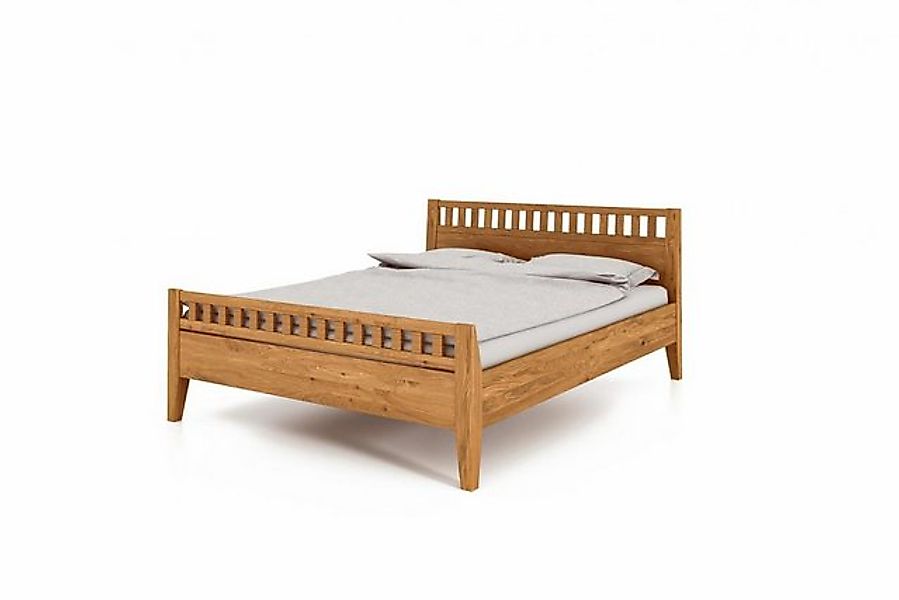 Natur24 Bett Bett Sydo 6 Sonderlänge 180x210 Wildeiche Holzkopfteil hohes F günstig online kaufen