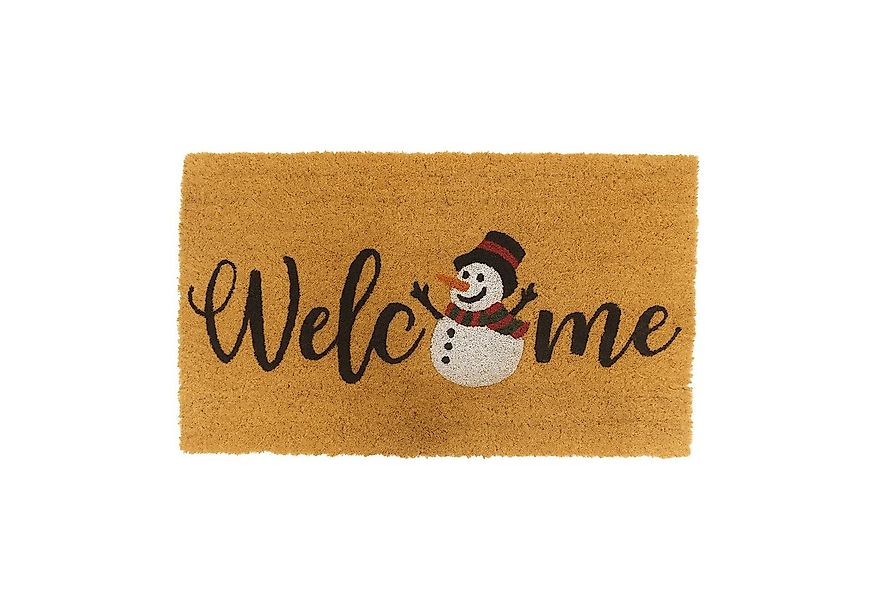 relaxdays Fußmatte Kokos Fußmatte Winter 60x40 cm, rechteckig, Höhe: 10 mm, günstig online kaufen