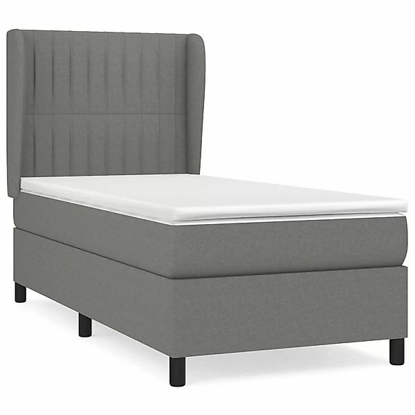 vidaXL Boxspringbett mit Matratze Dunkelgrau 100x200 cm Stoff1400049 günstig online kaufen