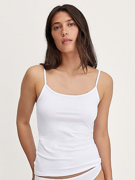CALIDA Spaghettitop Essential Cotton tiefer Ausschnitt, Single Jersey Quali günstig online kaufen