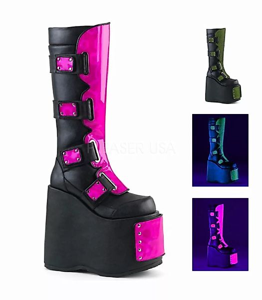 Demonia Plateau Stiefel SLAY-310 pink schwarz (Schuhgröße: EUR 37) günstig online kaufen