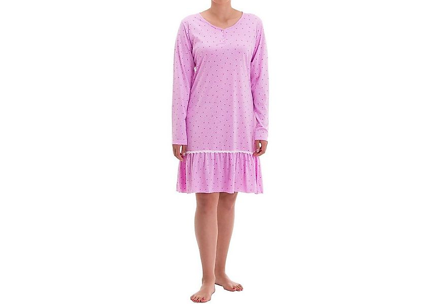 zeitlos Nachthemd Nachthemd Langarm - Spitze Rüschenrock günstig online kaufen