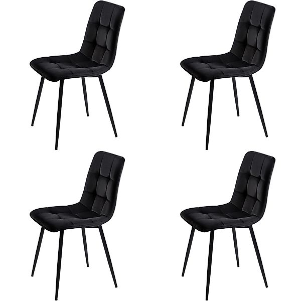 IDEASY 4-Fußstuhl 4St, Polsterstuhl Design Stuhl, günstig online kaufen