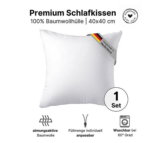 LIVINA HOME Schlafkissen Premium Kopfkissen, Kissen, Bezug: 100% Baumwolle, günstig online kaufen
