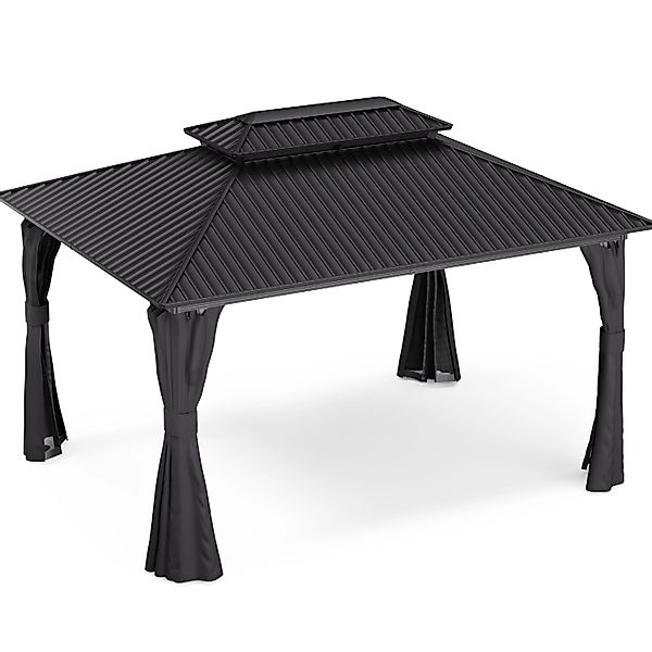 Blumfeldt ShadeFortress Pavillon 4x3 m Verzinktes Stahldach Schützt vor Son günstig online kaufen
