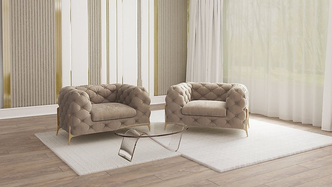 S-Style Möbel Chesterfield-Sessel Ashley mit Goldenen günstig online kaufen