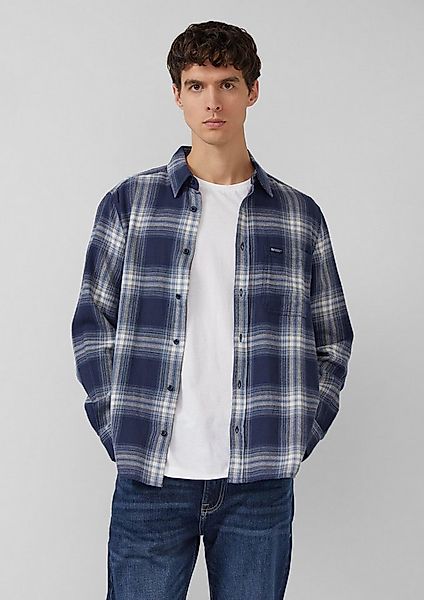 s.Oliver Langarmhemd Hemd Regular Fit: Kariertes Flanellhemd mit Brusttasch günstig online kaufen