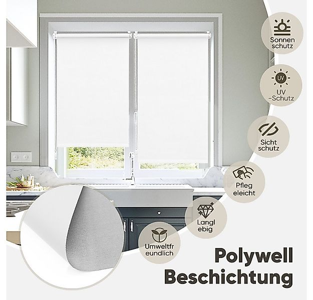 Rollo Seitenzugrollo Verdunkelungsrollo ohne Bohren verdunkelnd Rollo, Seke günstig online kaufen