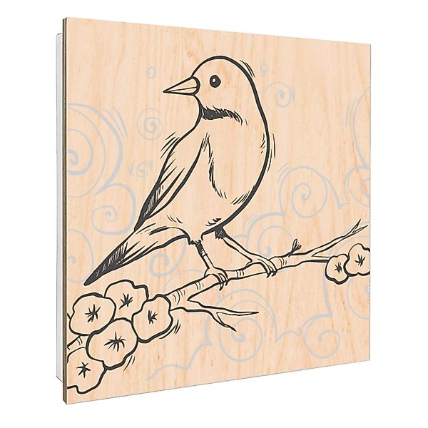 Banjado Großer Schlüsselbox Holz 30x30cm Weiß Scharnier Rechts 50 Haken Sch günstig online kaufen