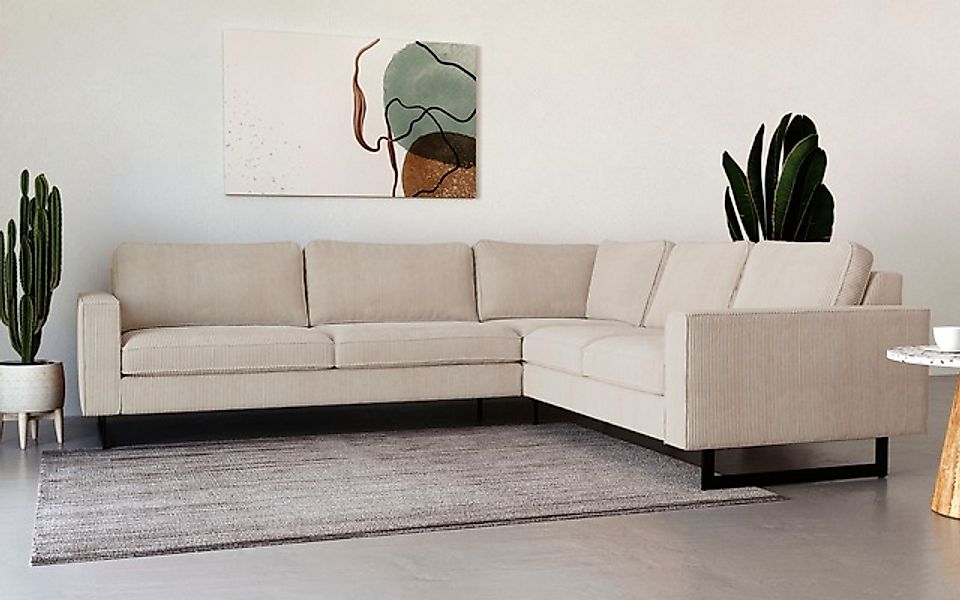 Places of Style Ecksofa »Pinto, XXL, 250/290 cm, langer Schenkel, Ottomane« günstig online kaufen