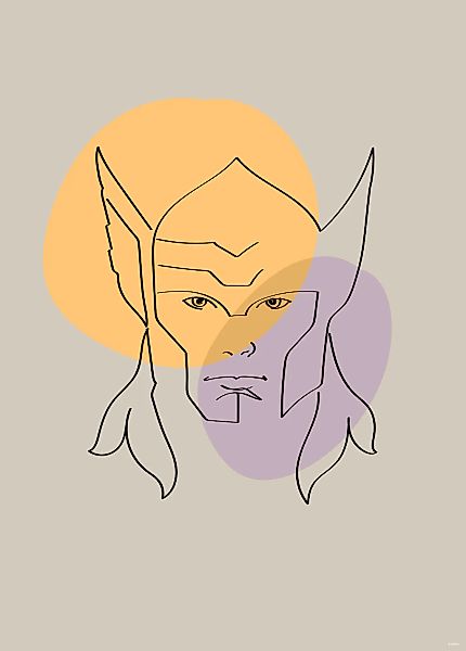 Komar Bild "Soulful Sanctuary Thor Head" Natur 1 Stk. tlg. Wandbild zur Dek günstig online kaufen