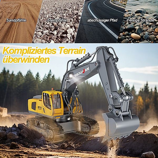 Esun RC-Bagger Ferngesteuerter Bagger Spielzeug, 1:18 günstig online kaufen