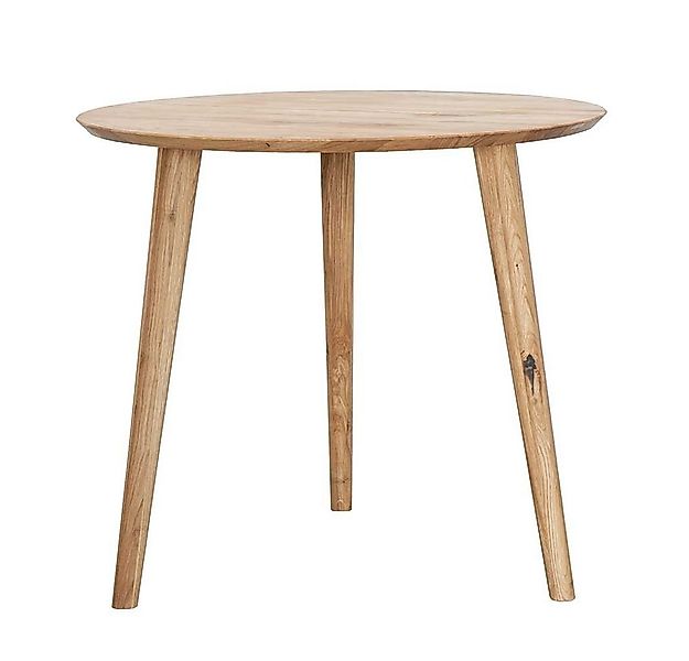 Pharao24 Esstisch Hermino, aus Massivholz, mit runder Tischplatte günstig online kaufen