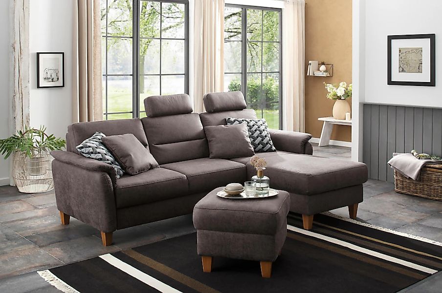 Home affaire Ecksofa "Palmera L-Form", Federkern, wahlweise mit Bettfunktio günstig online kaufen
