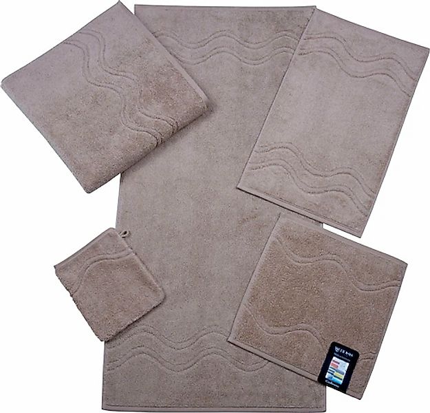 ROSS Gästehandtuch »Cashmere feeling«, (6 St.), mit Wellen-Bordüre günstig online kaufen