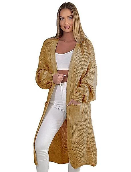 Mississhop Longstrickjacke Cardigan Longstrickjacke extra lange Strickjacke günstig online kaufen