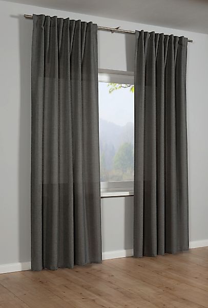 GARDINIA Gardine "Schal mit Gardinenband Strukturdeko" verdeckte Schlaufen günstig online kaufen