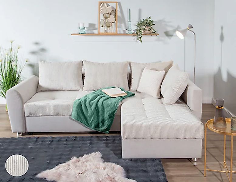 COLLECTION AB Ecksofa »Jana L-Form«, inkl. Bettfunktion,Bettkasten und Bonn günstig online kaufen