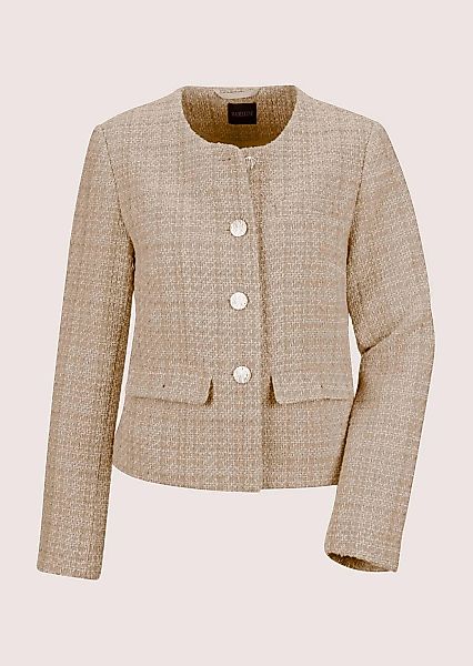 MADELEINE Jerseyblazer "Blazer Eleganter Tweed-Kurzblazer mit Metallknöpfen günstig online kaufen