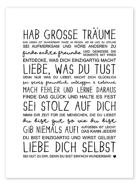 Posterlounge Poster Heyduda, Liebe dich selbst günstig online kaufen