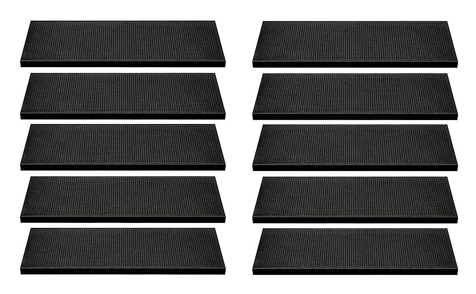BigDean Stufenmatte Stufenmatten Set aus Gummi - 75x25cm - mit Winkelkante, günstig online kaufen