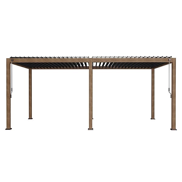 Pergola Mirador Deluxe 3 m x 6 m Ebenholz Braun Nachbildung günstig online kaufen