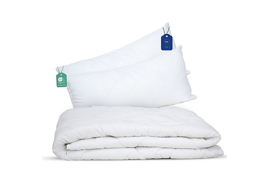 livessa Bettdecke + Kopfkissen Ideal für Ganzjahreszeiten mit 300 g/m² Füll günstig online kaufen