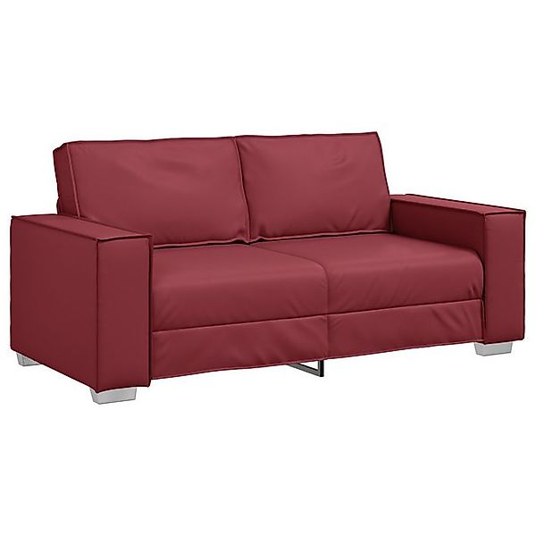 vidaXL Sofa Sofa Weinrot Metall, Holz, Schaumstoff, Textilene, PVC 2.5-Sitz günstig online kaufen