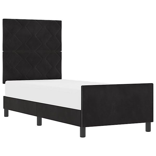 vidaXL Bett Bettgestell Schwarz 80x200 cm Samt (1-tlg) günstig online kaufen