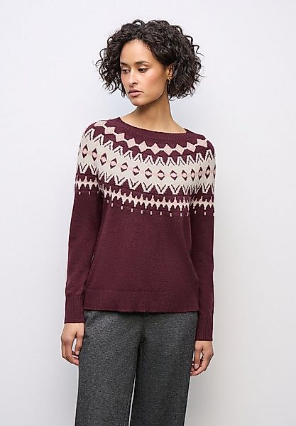 STREET ONE Rundhalspullover aus elastischem Materialmix günstig online kaufen