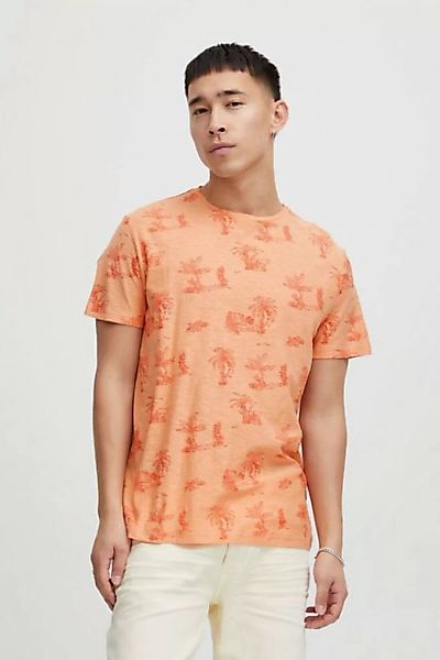 Blend T-Shirt Meliertes T-Shirt mit Palmen Print TEE 5378 in Orange günstig online kaufen