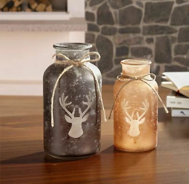 HOME Living Deko-Vase SPAR-SET 2x Hirsch Vasen bunt günstig online kaufen