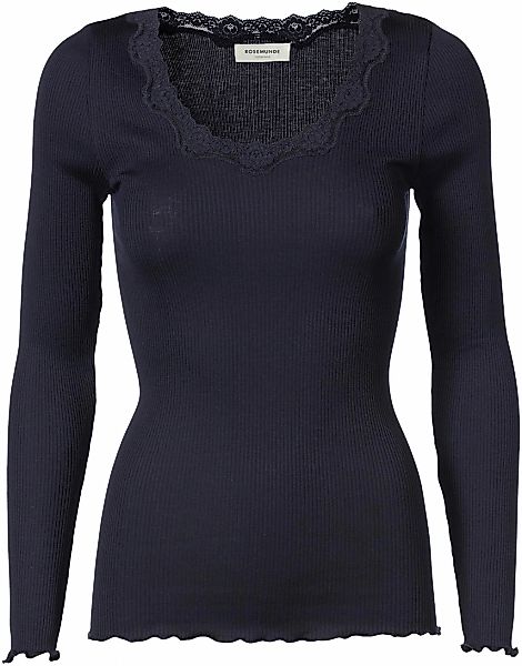 rosemunde Langarmshirt "Babette Silk Blouse" Langarm, mit Spitze, feminin, günstig online kaufen