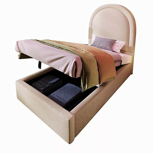 HAUSS SPLOE Polsterbett 90x190cm Kinderbett,mit kosmischem Muster, Beige, P günstig online kaufen