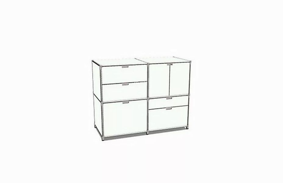 daslagerhaus living Hochschrank Thekenschrank weiß H 115 cm günstig online kaufen