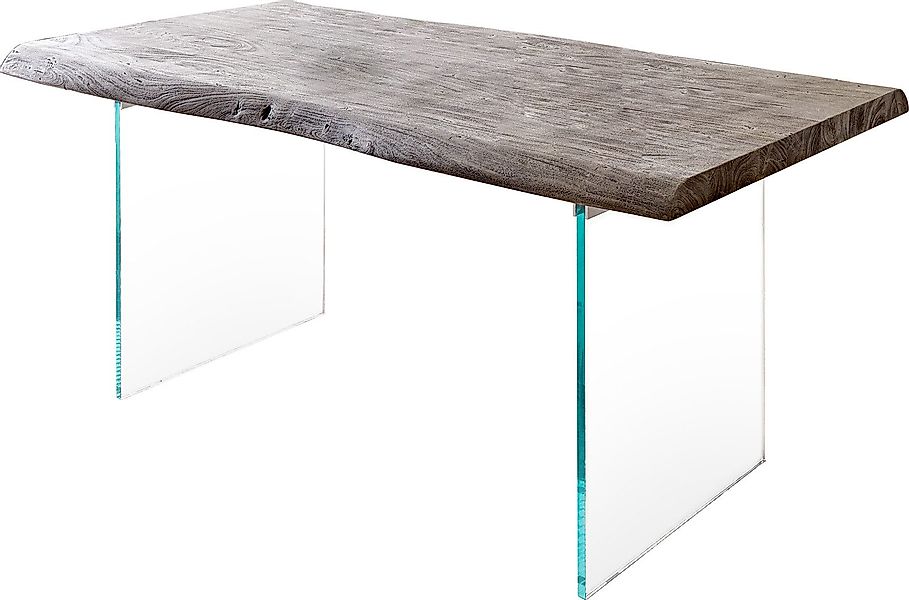 DELIFE Esstisch Edge, Akazie Platin 180x90 günstig online kaufen