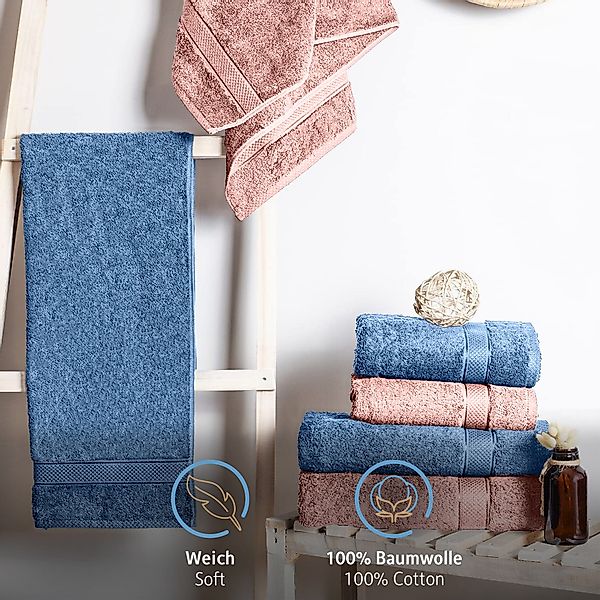 Komfortec Handtuch Set 100% Baumwolle, 2er günstig online kaufen