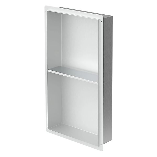 LuxeBath Wandnische Doppel aus Edelstahl 30x60x10 cm Silber Duschnische Ran günstig online kaufen