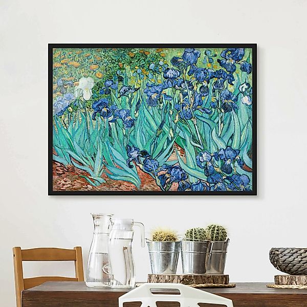 Bild mit Rahmen Kunstdruck - Querformat Vincent van Gogh - Iris günstig online kaufen