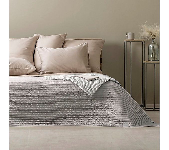SEI Design Bettüberwurf Living Trend Taupe hell 240x220 cm, gesteppte Tages günstig online kaufen