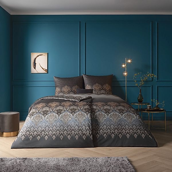 Estella Interlock Jersey Bettwäsche Sophia 6347-920 Anthrazit 135x200 günstig online kaufen