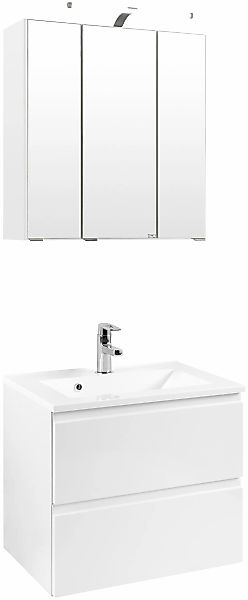 welltime Badmöbel-Set "Cardiff" 2 Stk. tlg. Breite 60 cm, griffloses Design günstig online kaufen