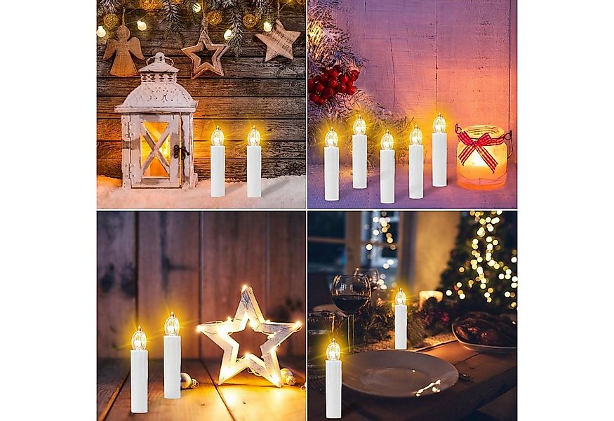 Gotoll LED-Kerze CH050_WE 10-50 set Weihnachtsbaumkerzen kabellose christba günstig online kaufen