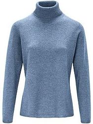 Rollkragen-Pullover aus Schurwolle und Kaschmir Peter Hahn blau günstig online kaufen