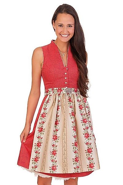 Alpenwahnsinn Dirndl Midi Dirndl 2tlg. - ROSENROT II - rot günstig online kaufen