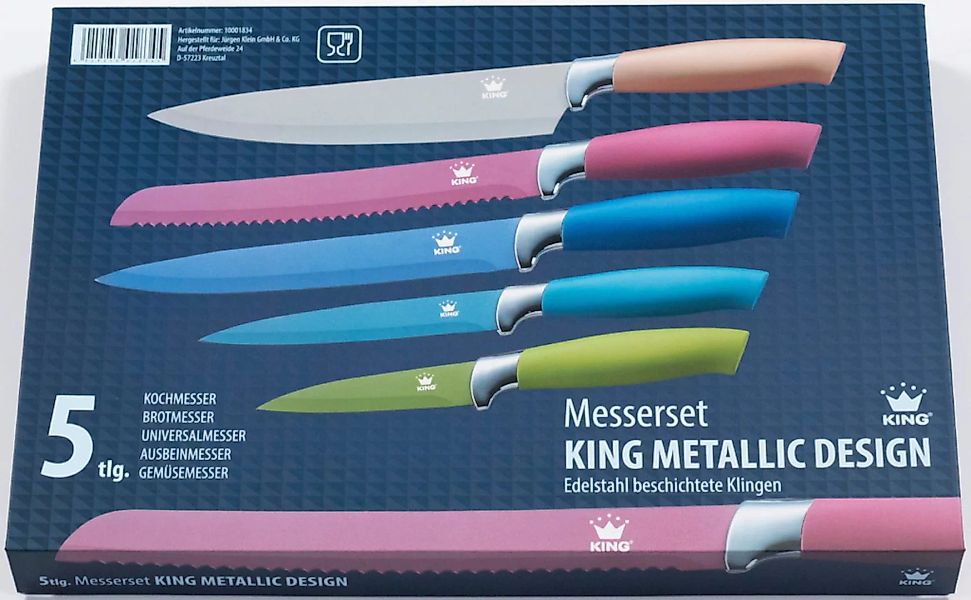 KING Messer-Set »Metallic«, (Set, 5 tlg.) günstig online kaufen